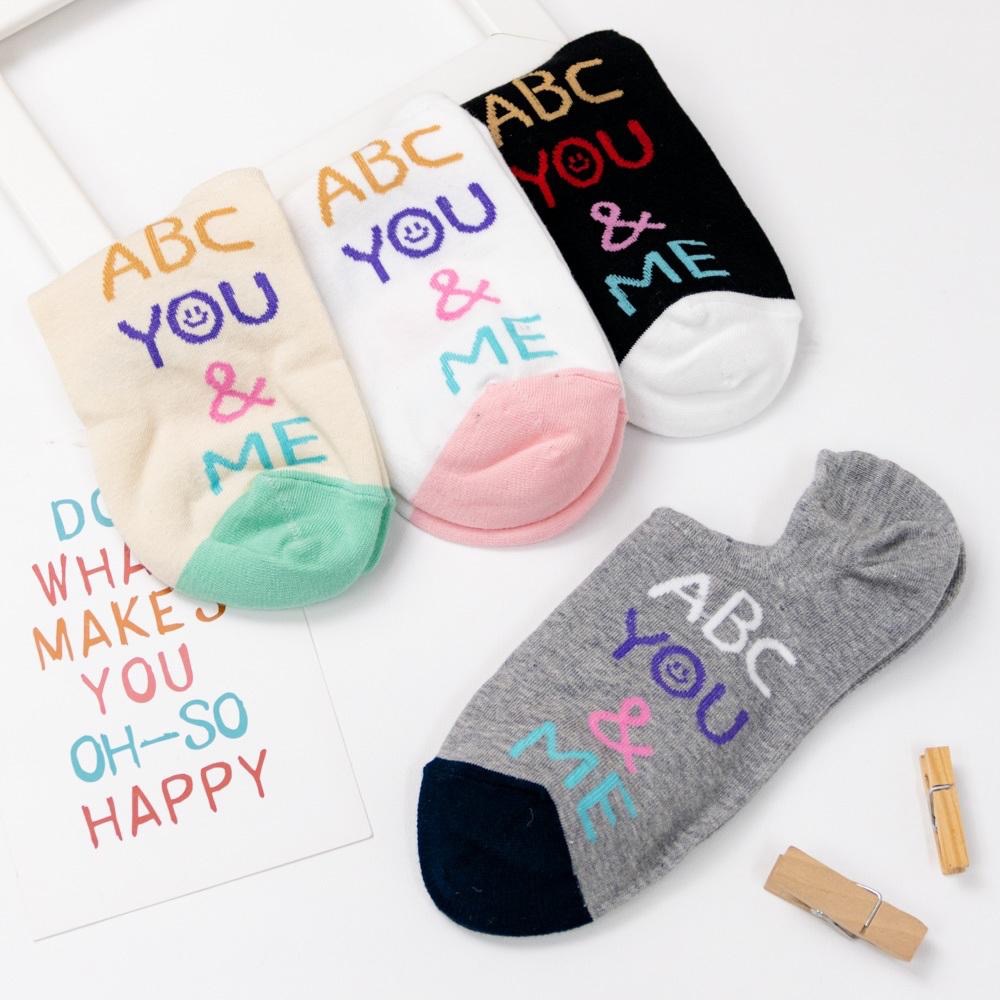 AHUA 韓國襪子 YOU&ME縷空笑臉船型襪 K2051 韓妞必備 止滑襪 百搭純棉襪 正韓襪子 少女襪 阿華有事嗎-細節圖5