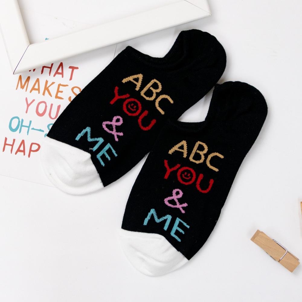 AHUA 韓國襪子 YOU&ME縷空笑臉船型襪 K2051 韓妞必備 止滑襪 百搭純棉襪 正韓襪子 少女襪 阿華有事嗎-細節圖7