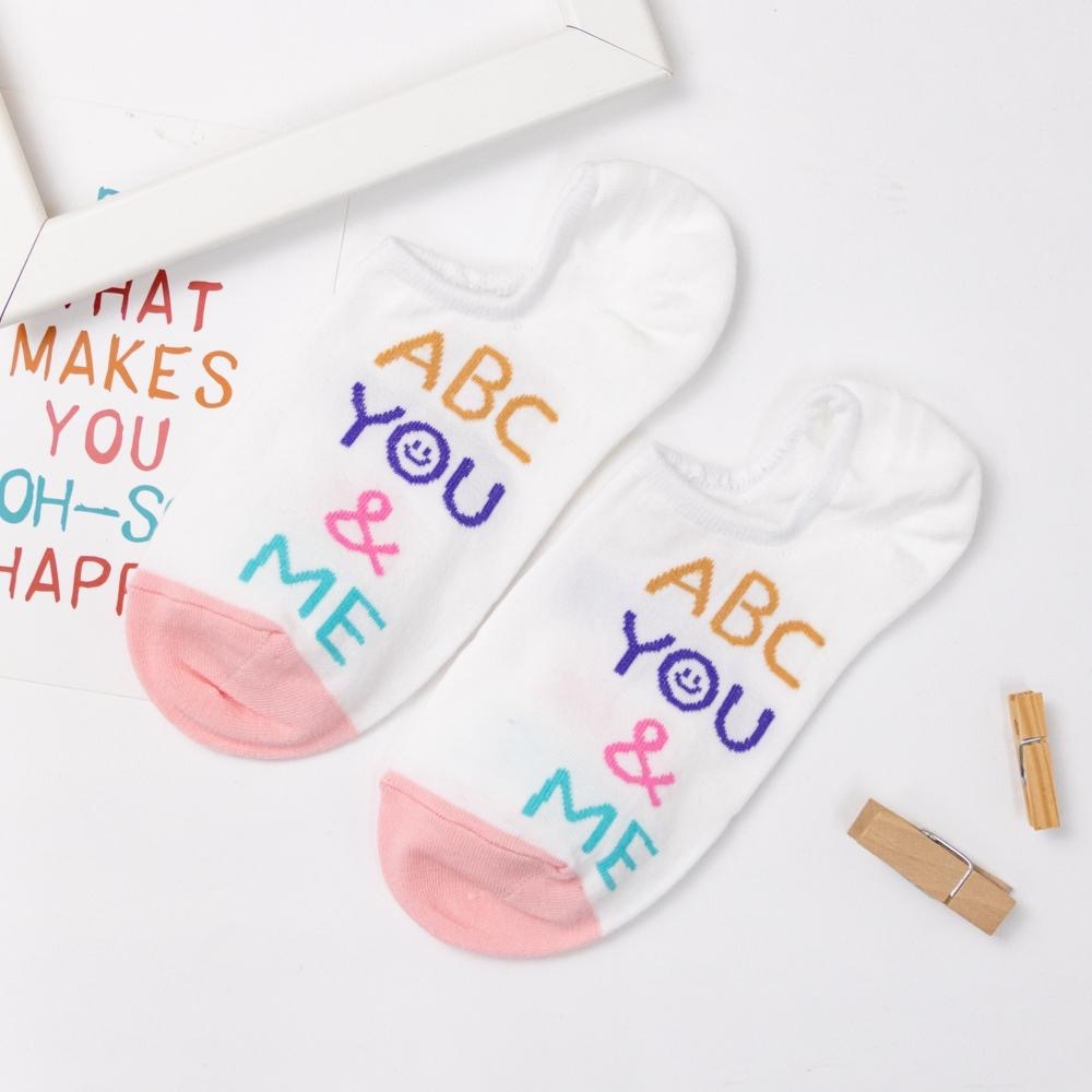 AHUA 韓國襪子 YOU&ME縷空笑臉船型襪 K2051 韓妞必備 止滑襪 百搭純棉襪 正韓襪子 少女襪 阿華有事嗎-細節圖8