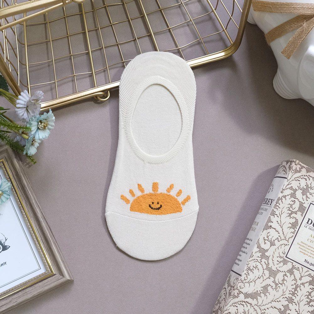 AHUA阿華有事嗎 立體毛毛微笑氣候星球隱形襪 K2149 正韓襪子 百搭純棉襪 韓妞必備 少女襪-細節圖7