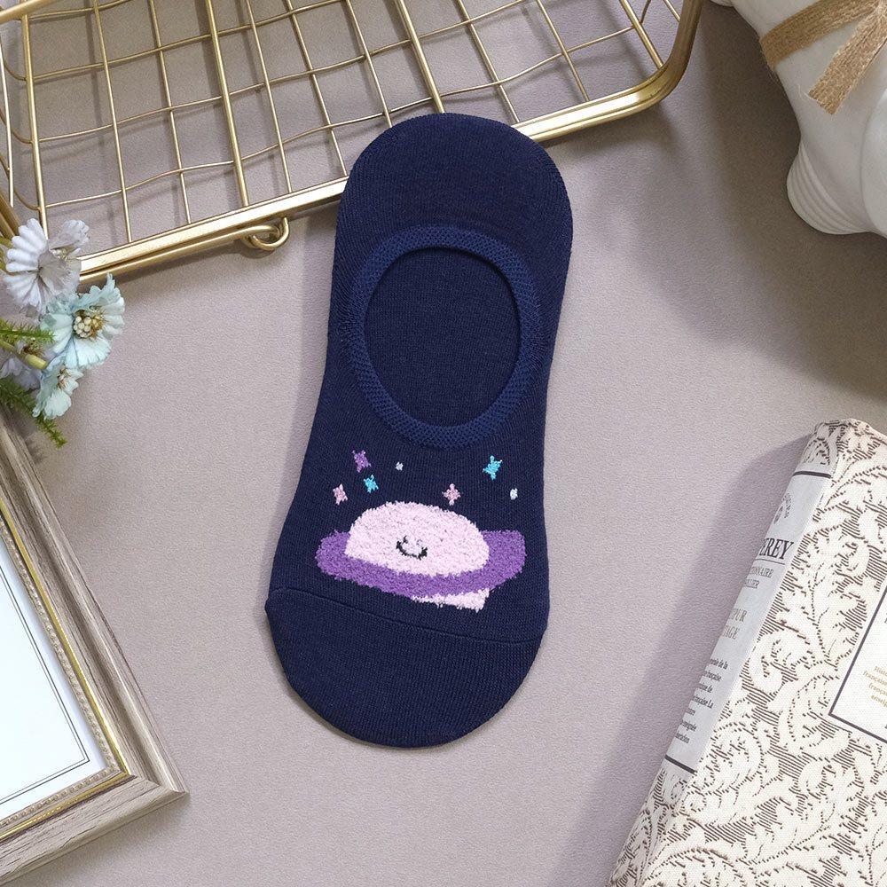 AHUA阿華有事嗎 立體毛毛微笑氣候星球隱形襪 K2149 正韓襪子 百搭純棉襪 韓妞必備 少女襪-細節圖9