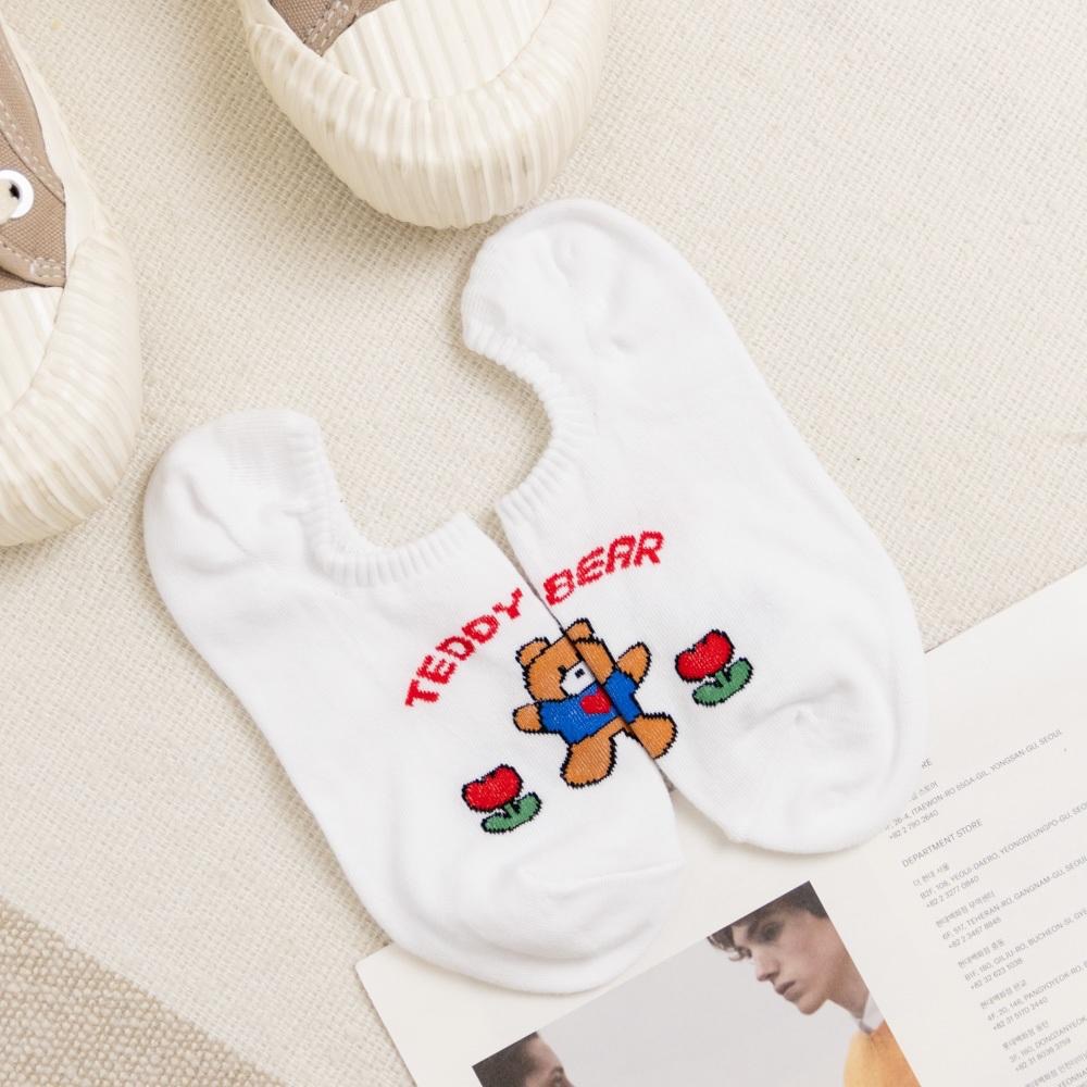 AHUA 韓國襪子 可愛穿衣動物朋友小花船型襪 K2068 韓妞必備 百搭純棉襪 正韓襪子 少女襪 阿華有事嗎-細節圖9