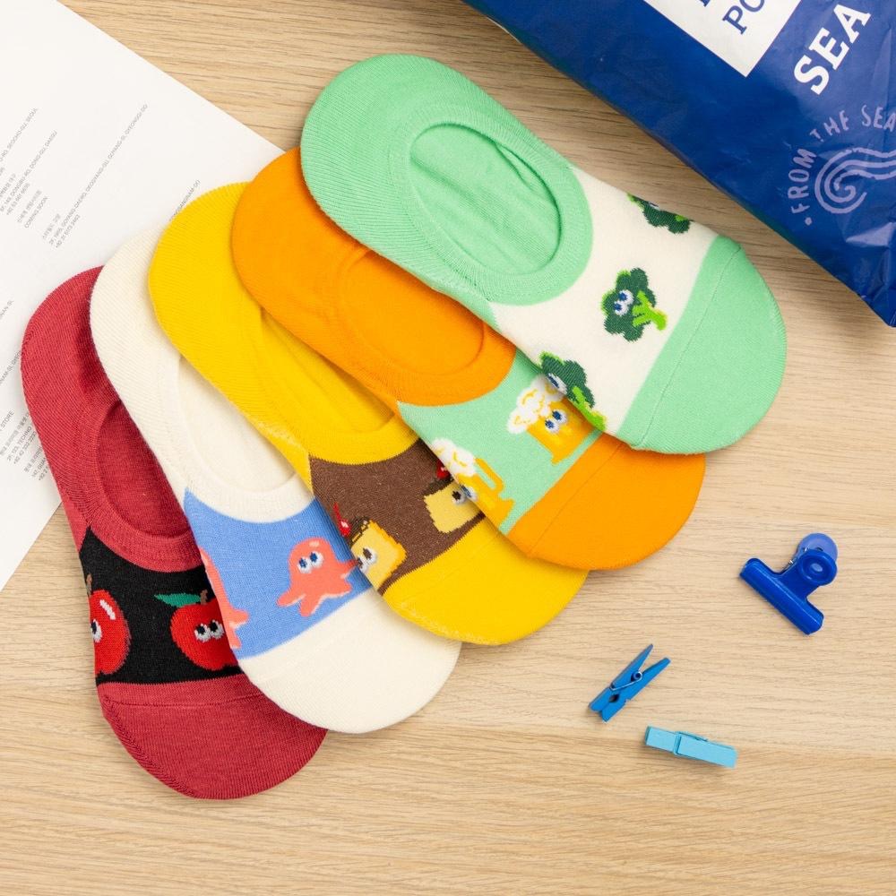 AHUA阿華有事嗎 前腳背拼接眼睛食物隱形襪 K2107 正韓襪子 百搭純棉襪 韓妞必備 少女襪-細節圖5