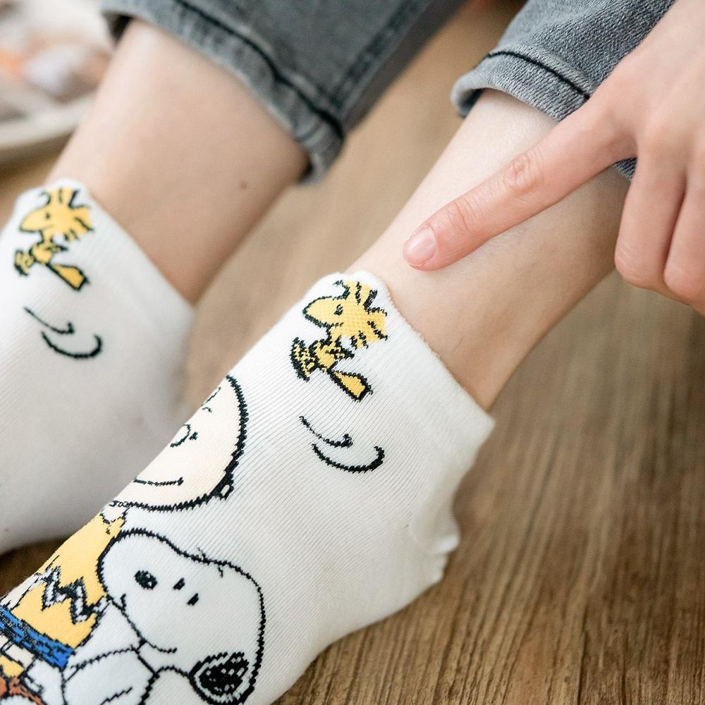 AHUA阿華有事嗎 韓國襪子  立體耳朵史努比情境短襪  K1930 韓妞必備 百搭純棉襪 日系 可愛 正韓卡通襪-細節圖3