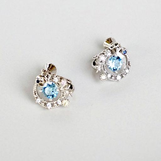 AHUA阿華有事嗎 藍水鑽月亮夜空耳夾 A0850 正韓 Ins風 時尚 氣質 百搭 耳夾 無耳洞 水鑽款-細節圖4