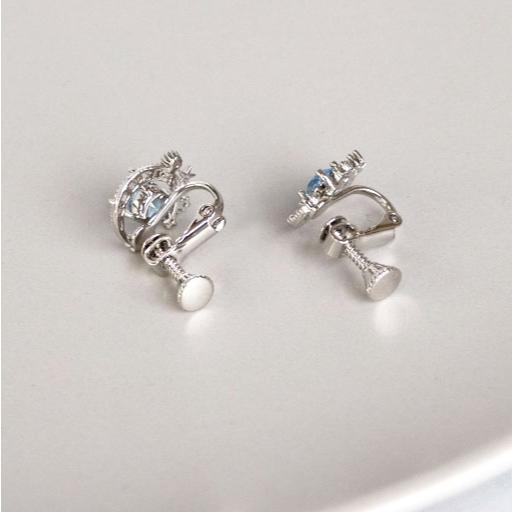 AHUA阿華有事嗎 藍水鑽月亮夜空耳夾 A0850 正韓 Ins風 時尚 氣質 百搭 耳夾 無耳洞 水鑽款-細節圖5