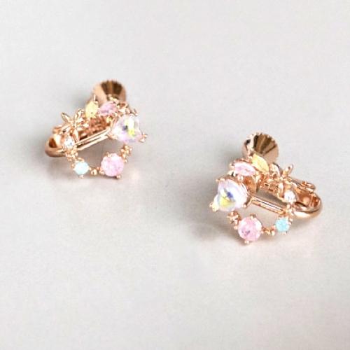 AHUA阿華有事嗎 花圈愛心珍珠耳夾 A0851 正韓 Ins風 時尚 氣質 百搭 耳夾 無耳洞 基本款-細節圖3