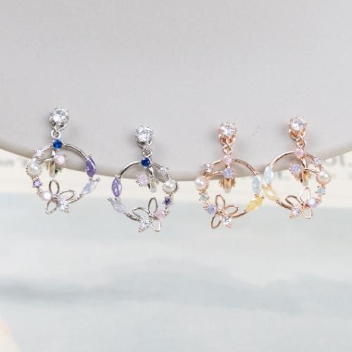 AHUA阿華有事嗎 小彩鑽珍珠花圈耳夾 A0852 正韓 Ins風 時尚 氣質 百搭 耳夾 無耳洞 基本款-細節圖2