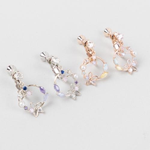 AHUA阿華有事嗎 小彩鑽珍珠花圈耳夾 A0852 正韓 Ins風 時尚 氣質 百搭 耳夾 無耳洞 基本款-細節圖3