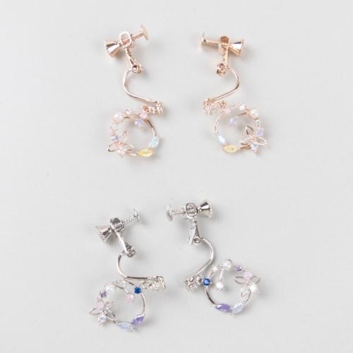 AHUA阿華有事嗎 小彩鑽珍珠花圈耳夾 A0852 正韓 Ins風 時尚 氣質 百搭 耳夾 無耳洞 基本款-細節圖4