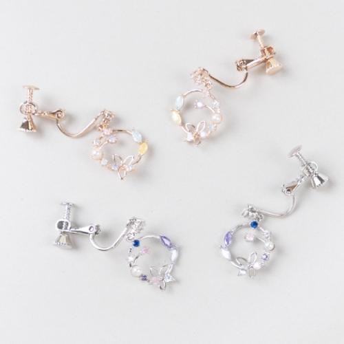 AHUA阿華有事嗎 小彩鑽珍珠花圈耳夾 A0852 正韓 Ins風 時尚 氣質 百搭 耳夾 無耳洞 基本款-細節圖5