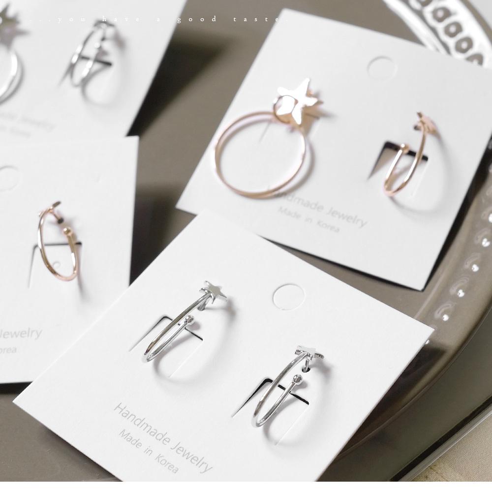 AHUA阿華有事嗎 韓國飾品 幸運流星圈圈耳環【A0309】正韓 C圈 可愛 時尚 簡約 韓妞必備 百搭 基本款 耳針-細節圖3