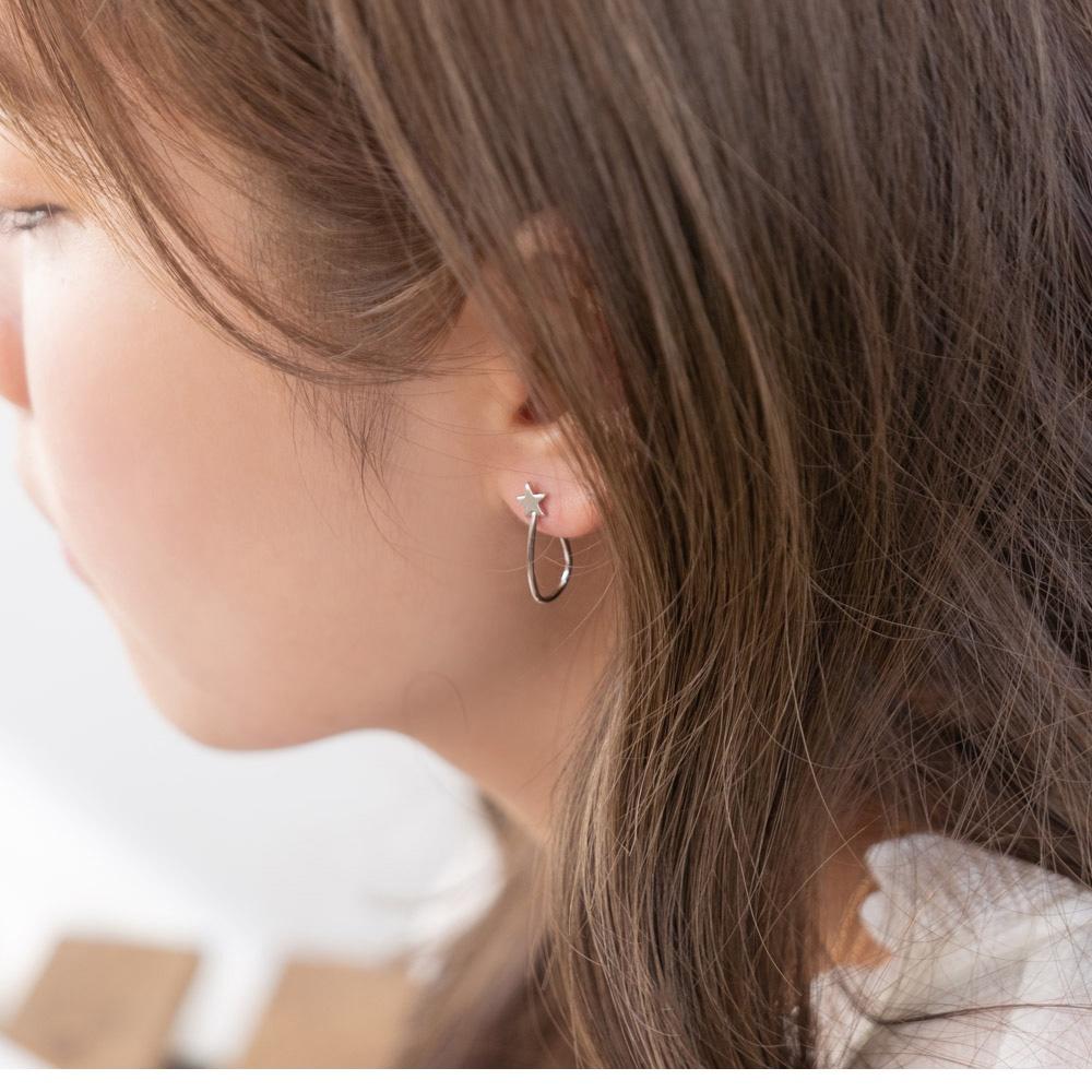AHUA阿華有事嗎 韓國飾品 幸運流星圈圈耳環【A0309】正韓 C圈 可愛 時尚 簡約 韓妞必備 百搭 基本款 耳針-細節圖7