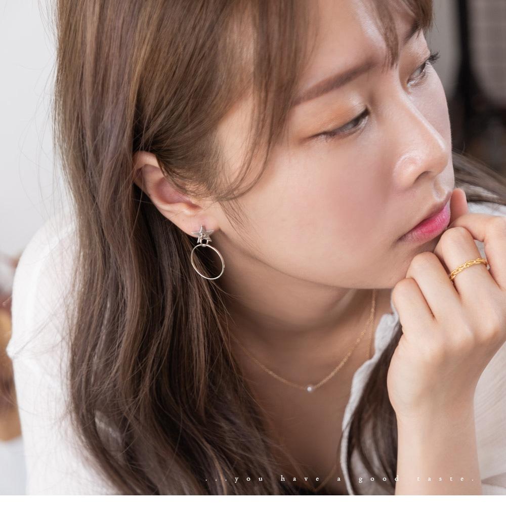 AHUA阿華有事嗎 韓國飾品 幸運流星圈圈耳環【A0309】正韓 C圈 可愛 時尚 簡約 韓妞必備 百搭 基本款 耳針-細節圖8