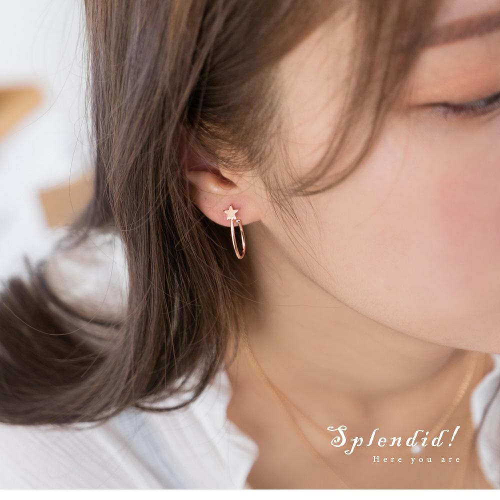 AHUA阿華有事嗎 韓國飾品 幸運流星圈圈耳環【A0309】正韓 C圈 可愛 時尚 簡約 韓妞必備 百搭 基本款 耳針-細節圖9
