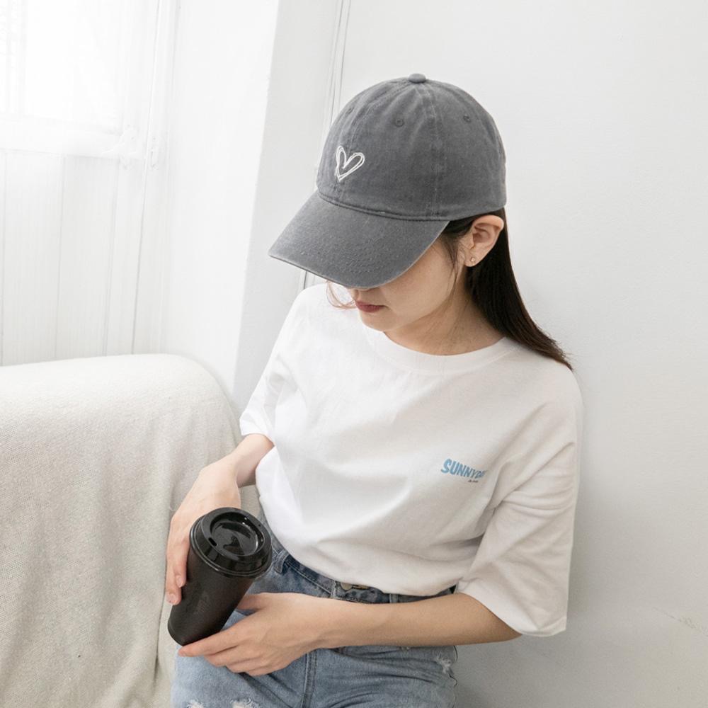 AHUA阿華有事嗎 縷空愛心刺繡棒球帽 H0052 可調式帽子美式休閒 仿舊 百搭配件 鴨舌帽 帽子 水洗老帽 韓妞-細節圖4