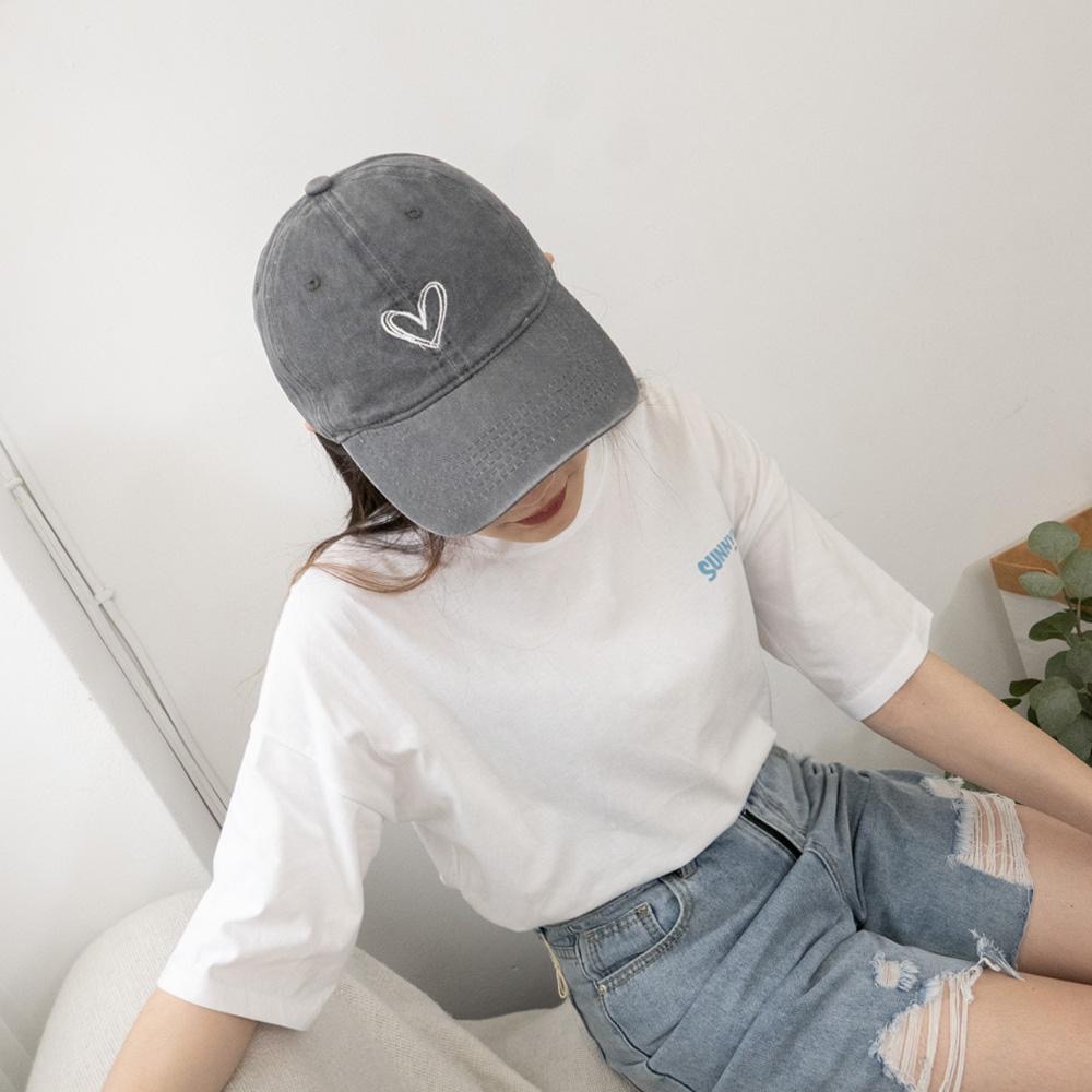 AHUA阿華有事嗎 縷空愛心刺繡棒球帽 H0052 可調式帽子美式休閒 仿舊 百搭配件 鴨舌帽 帽子 水洗老帽 韓妞-細節圖5