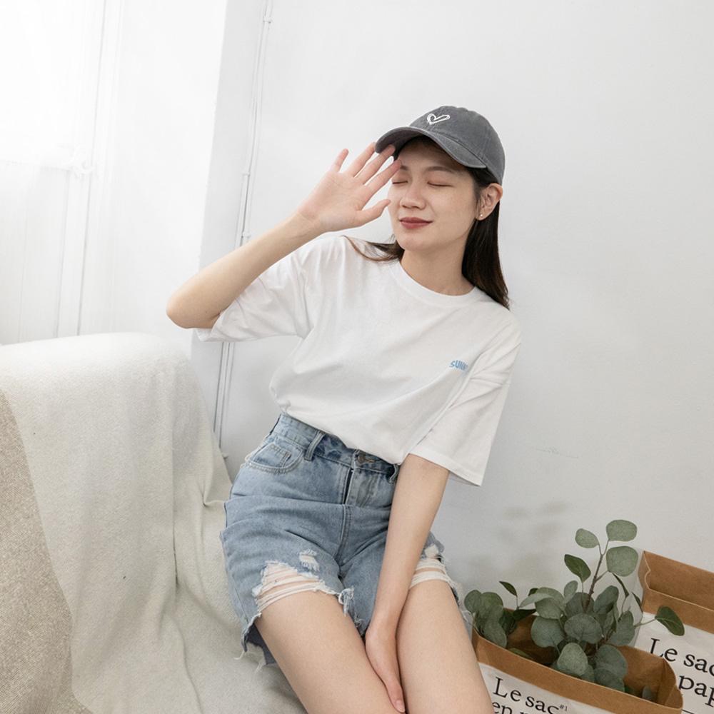 AHUA阿華有事嗎 縷空愛心刺繡棒球帽 H0052 可調式帽子美式休閒 仿舊 百搭配件 鴨舌帽 帽子 水洗老帽 韓妞-細節圖6