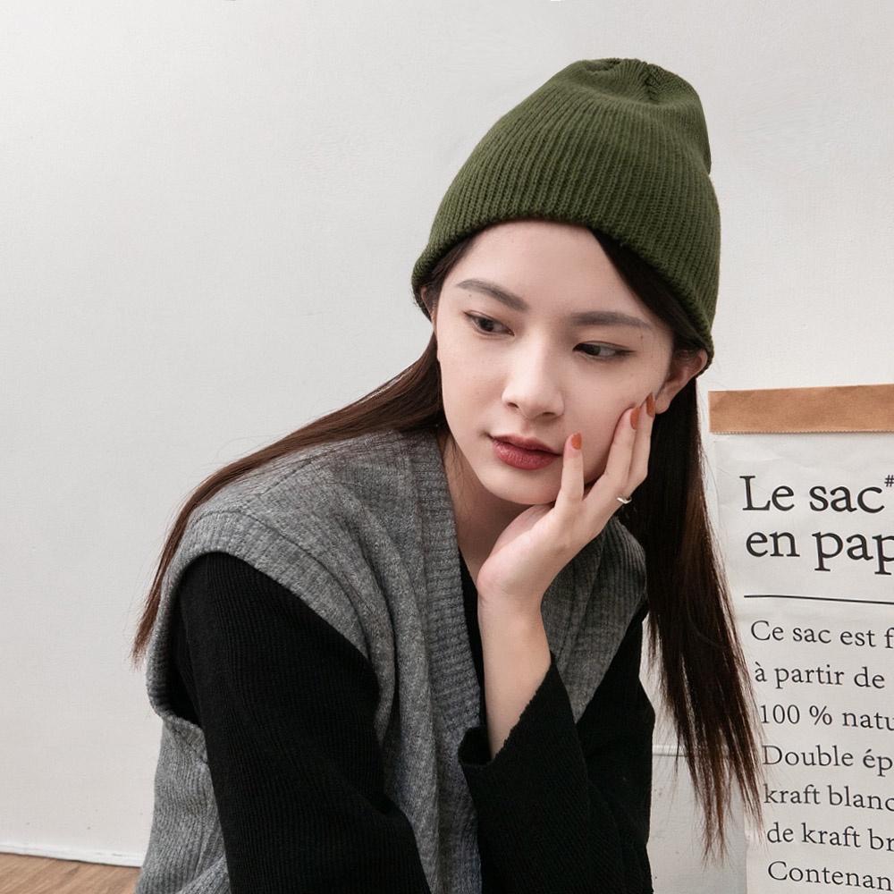 AUHA阿華有事嗎 純色保暖針織毛帽 瓜皮帽【H0033】圓頂帽 毛帽推薦 秋冬必備 韓妞最愛 百搭基本款-細節圖4