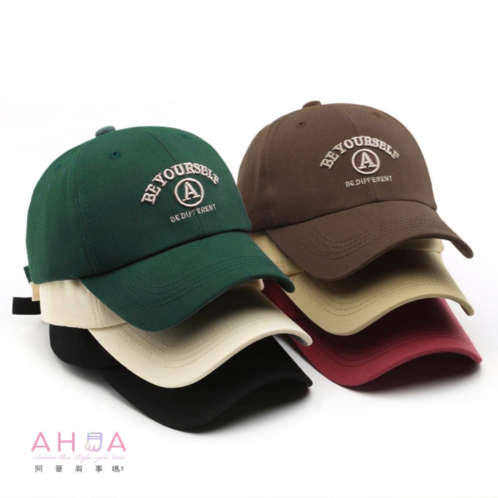 AUHA阿華有事嗎  BE YOURSELF刺繡棒球帽 H0060 韓系配件 可調式帽子 百搭 顯瘦 基本款 老帽 帽子-細節圖8