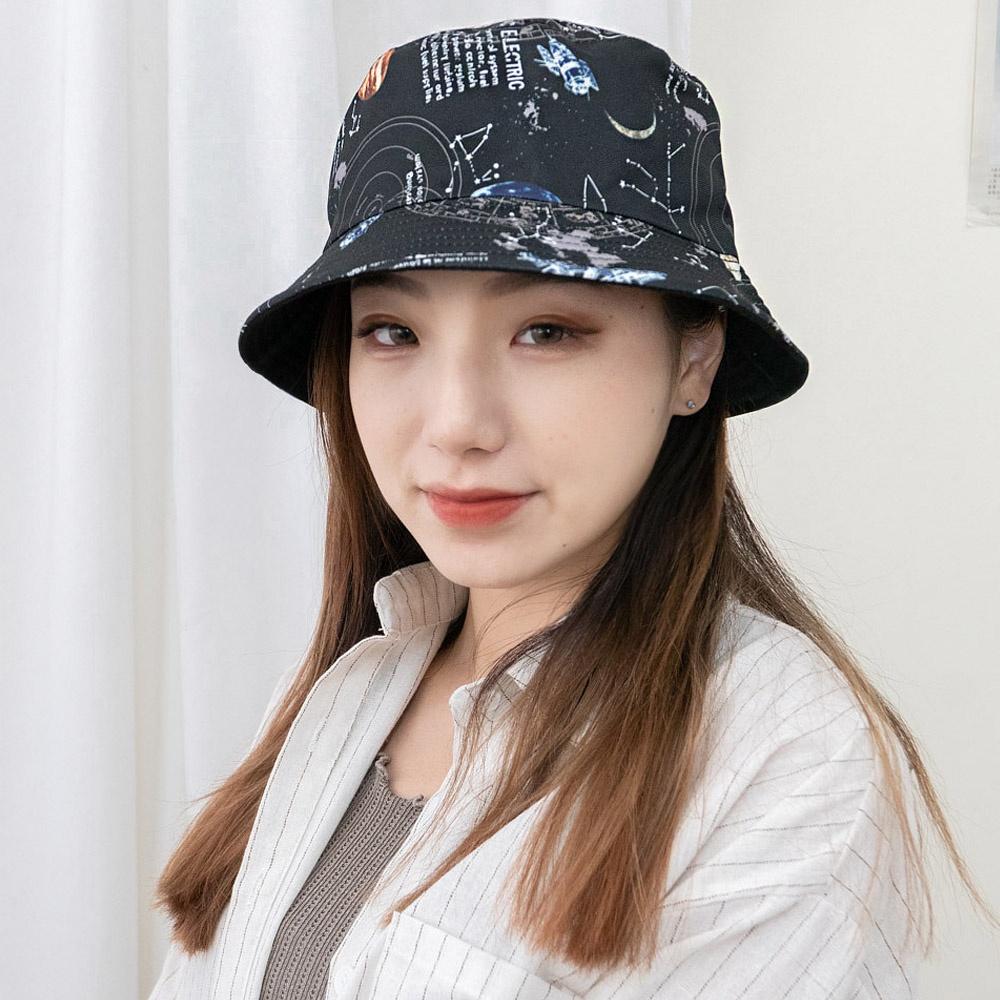 AHUA阿華有事嗎 韓系女裝配件 星際宇宙圖案雙面漁夫帽【H0026】 個性 漁夫帽 韓妞必備 百搭顯瘦基本款-細節圖9