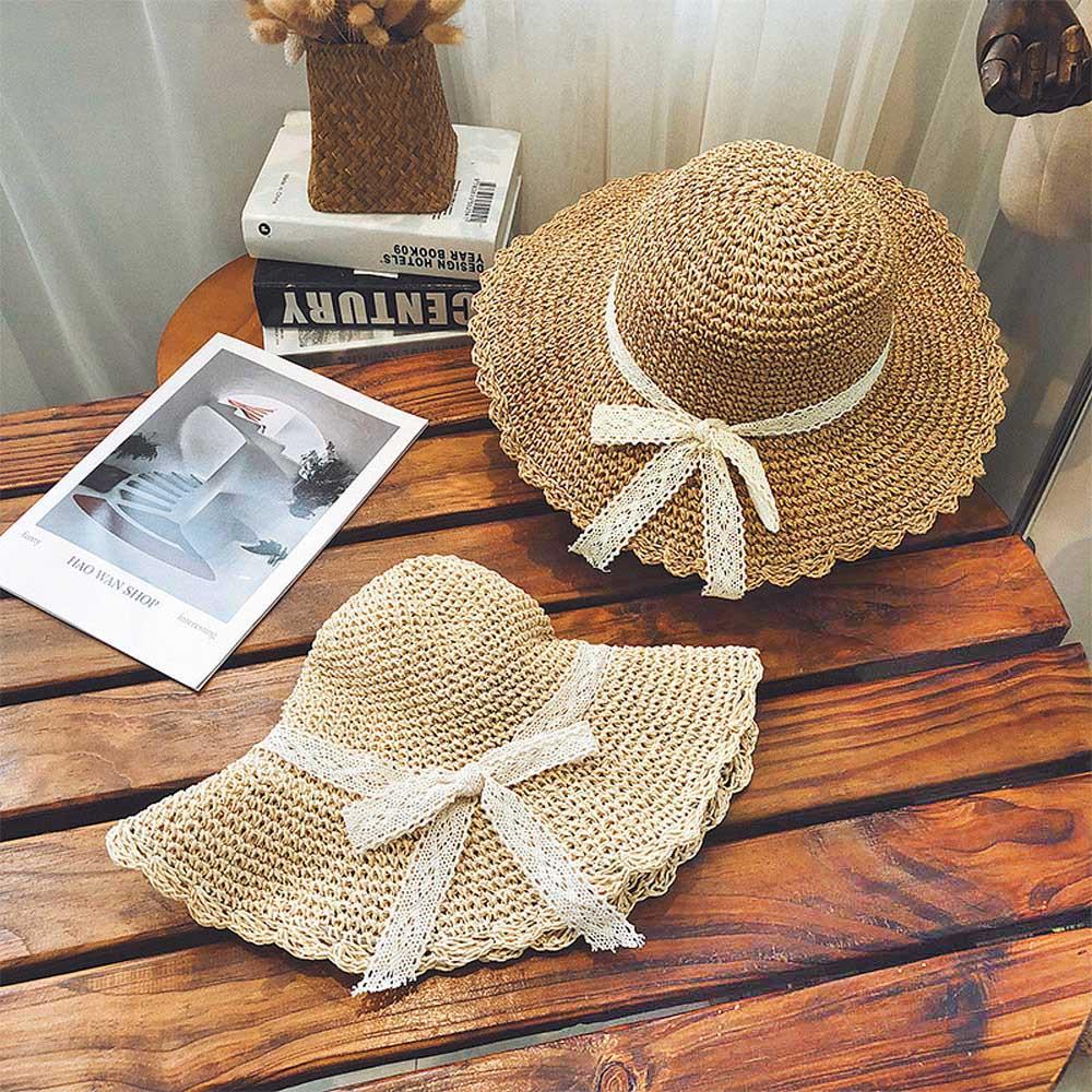 AHUA阿華有事嗎 韓系女裝配件 蝴蝶結遮陽草帽【H0027】遮陽 防曬 草帽 夏日 透氣 韓妞必備 百搭基本款-細節圖3