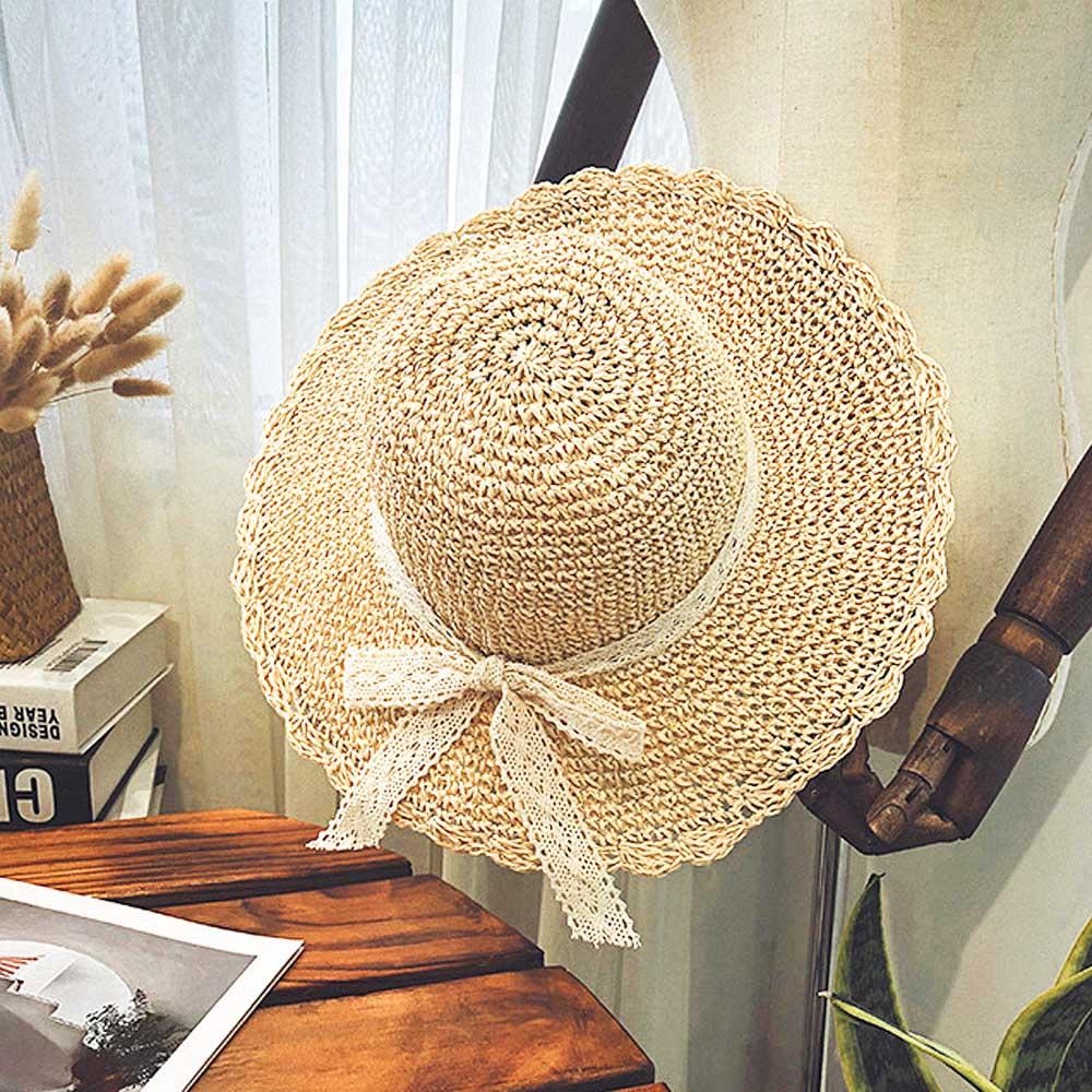 AHUA阿華有事嗎 韓系女裝配件 蝴蝶結遮陽草帽【H0027】遮陽 防曬 草帽 夏日 透氣 韓妞必備 百搭基本款-細節圖5