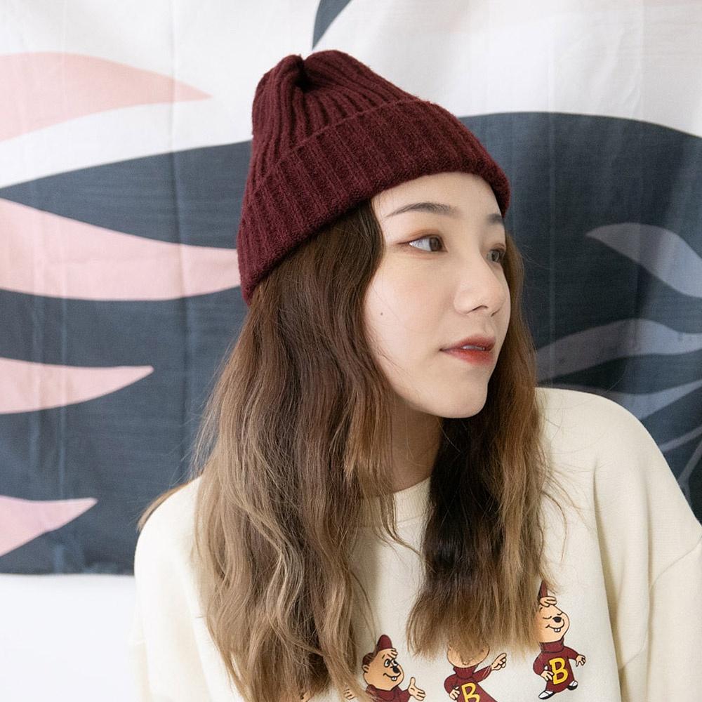 AUHA阿華有事嗎 韓系純色保暖坑條針織毛帽 奶嘴帽【H0029】毛帽推薦 秋冬必備 韓妞最愛 百搭基本款-細節圖5