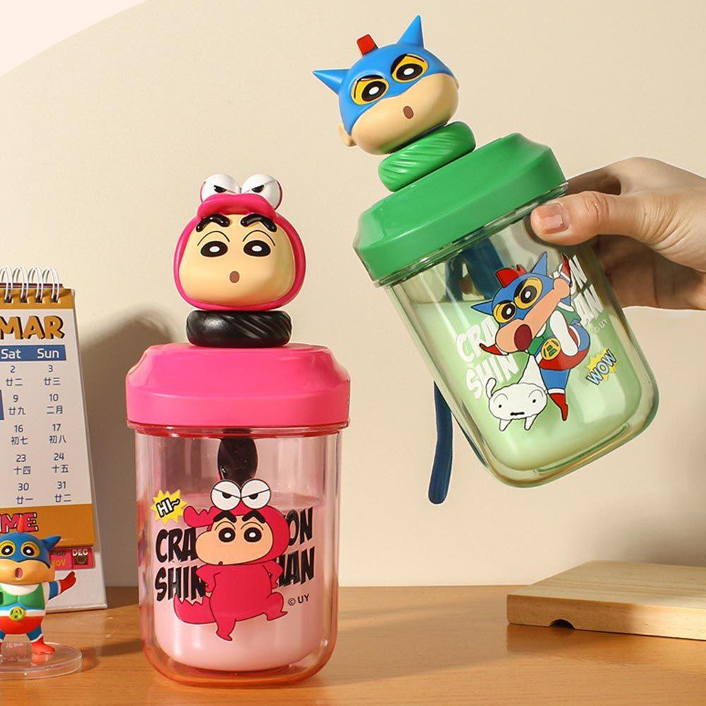 AHUA 阿華有事嗎 蠟筆小新立體大頭裝扮水瓶攪拌杯 F0041 生活百貨 攪拌杯-細節圖8