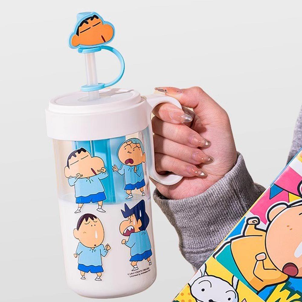 AHUA 阿華有事嗎 蠟筆小新吸管套握把玻璃水壺 F0045 生活百貨 玻璃水壺-細節圖5