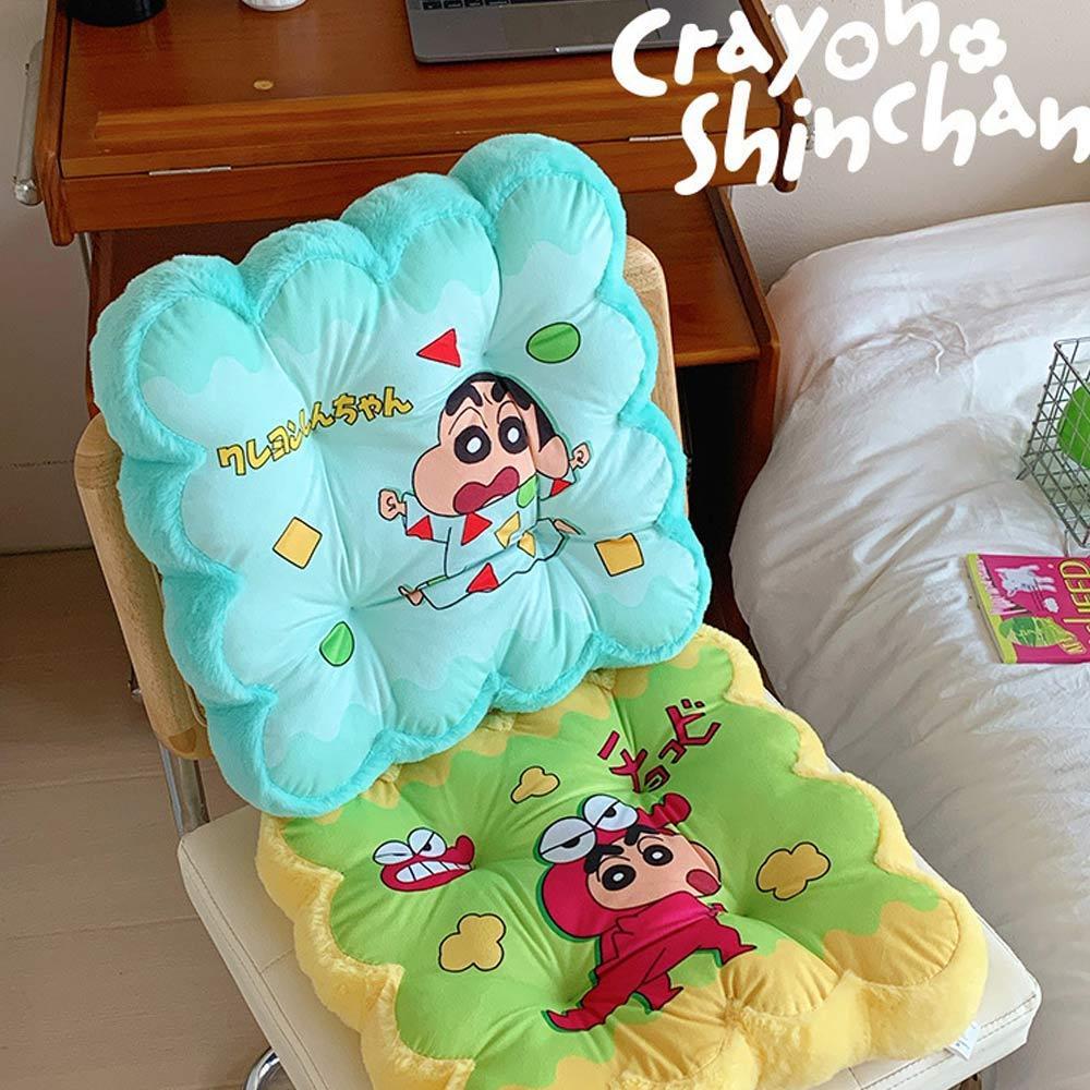 AHUA阿華有事嗎 蠟筆小新加厚毛絨花邊坐墊 F0061 生活雜貨 舒適 坐墊 椅墊 靠墊-細節圖3