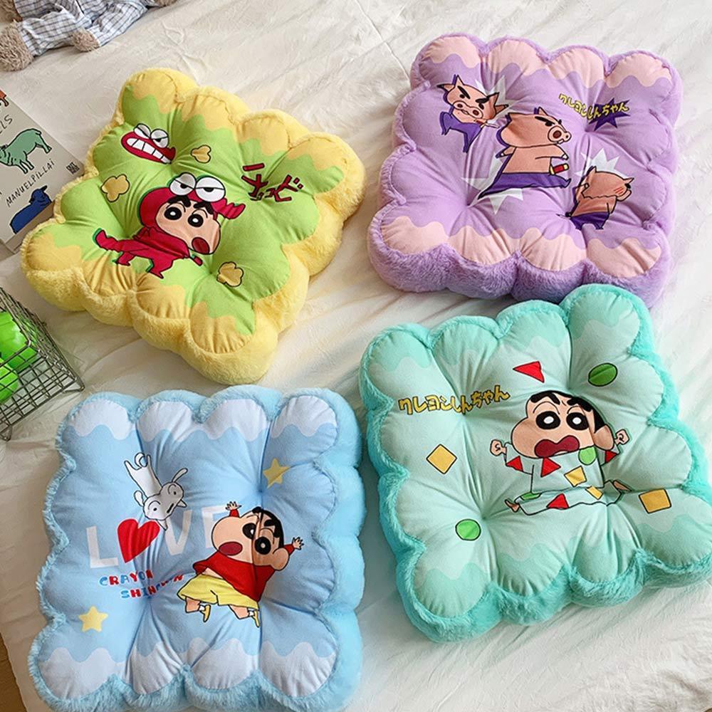 AHUA阿華有事嗎 蠟筆小新加厚毛絨花邊坐墊 F0061 生活雜貨 舒適 坐墊 椅墊 靠墊-細節圖4