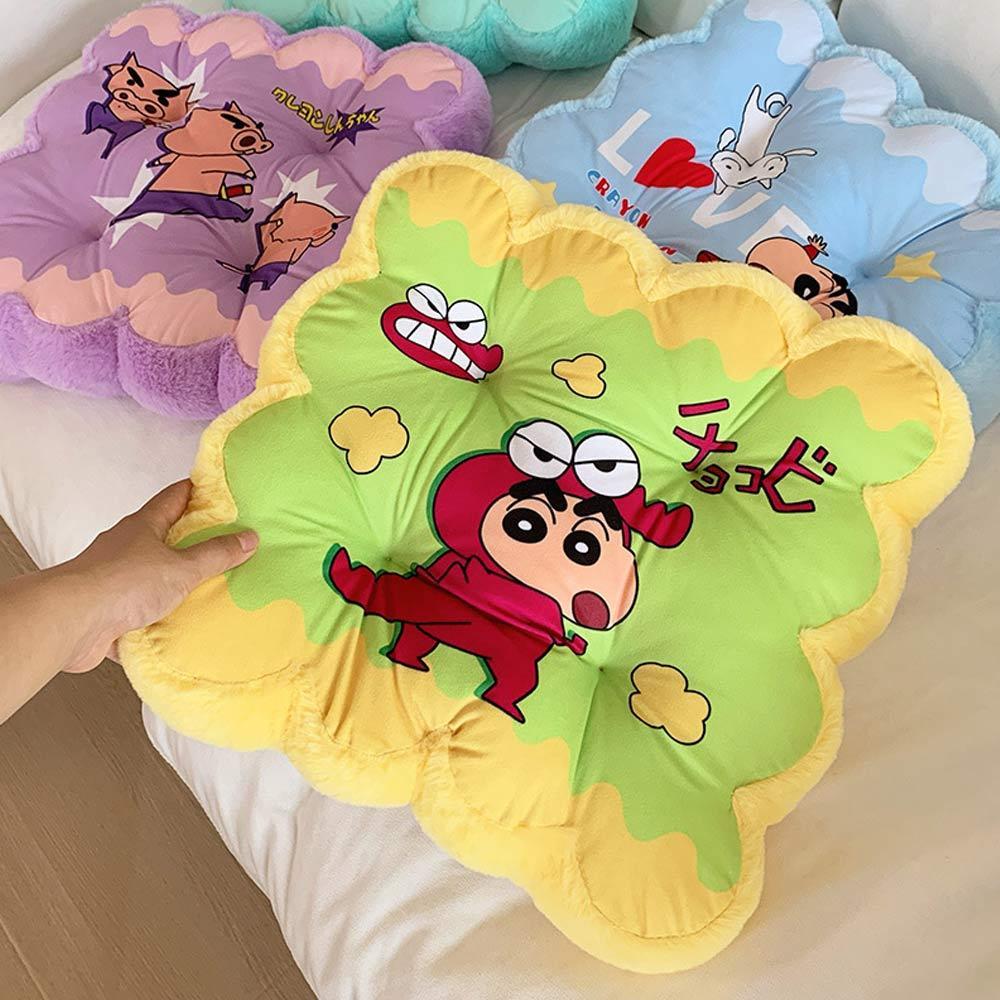 AHUA阿華有事嗎 蠟筆小新加厚毛絨花邊坐墊 F0061 生活雜貨 舒適 坐墊 椅墊 靠墊-細節圖7