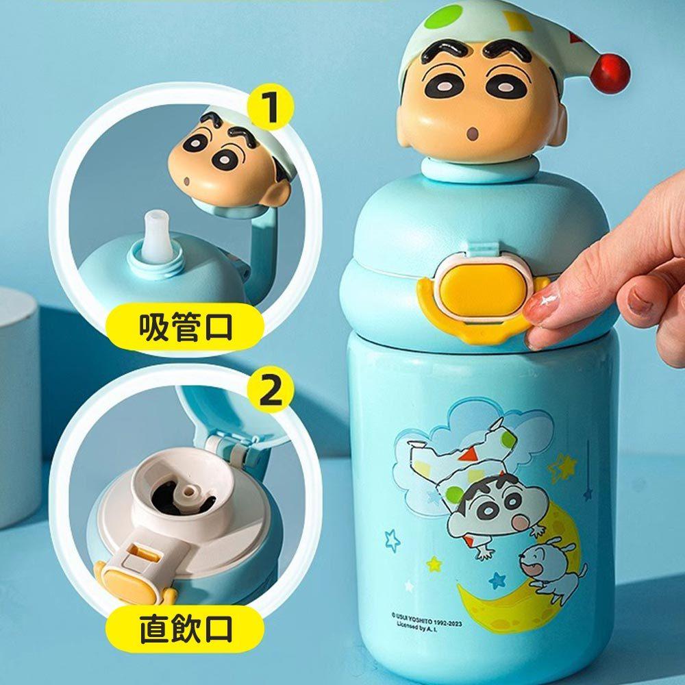 AHUA 阿華有事嗎 蠟筆小新立體大頭裝扮不鏽鋼胖胖保溫杯 F0043 生活百貨 保溫杯-細節圖4