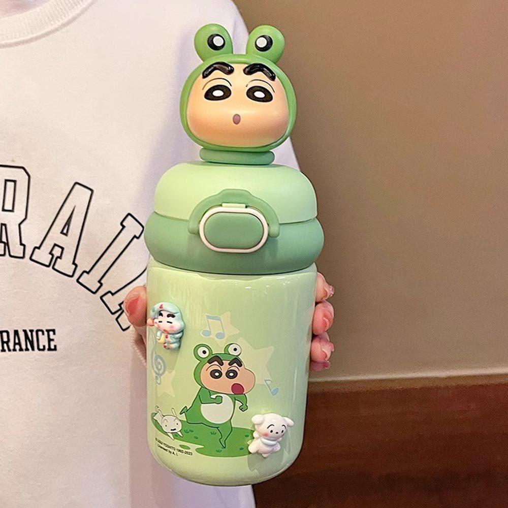 AHUA 阿華有事嗎 蠟筆小新立體大頭裝扮不鏽鋼胖胖保溫杯 F0043 生活百貨 保溫杯-細節圖6