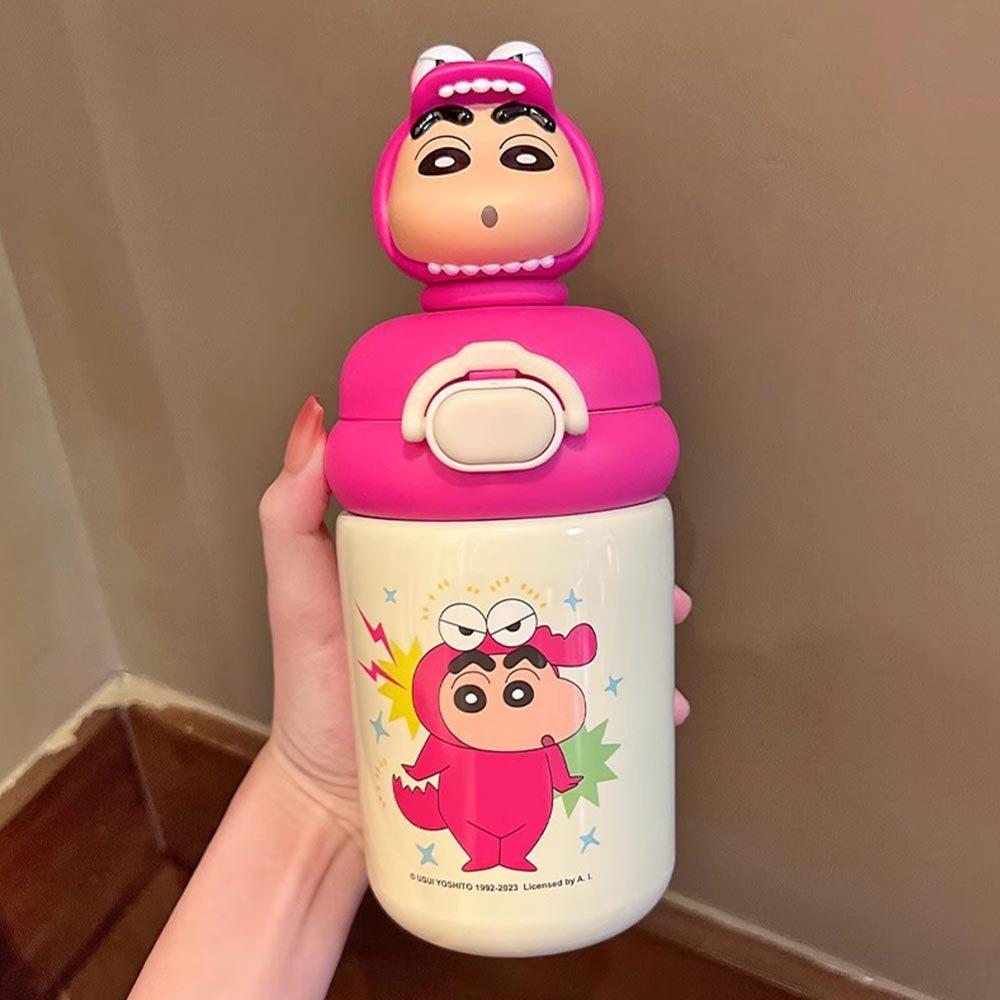 AHUA 阿華有事嗎 蠟筆小新立體大頭裝扮不鏽鋼胖胖保溫杯 F0043 生活百貨 保溫杯-細節圖7