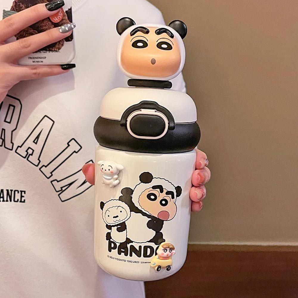 AHUA 阿華有事嗎 蠟筆小新立體大頭裝扮不鏽鋼胖胖保溫杯 F0043 生活百貨 保溫杯-細節圖8