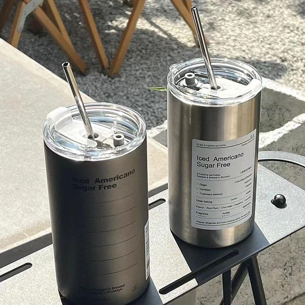 AHUA 阿華有事嗎 冰美式不鏽鋼隨行吸管保溫杯 F0032 生活百貨 隨行杯-細節圖3