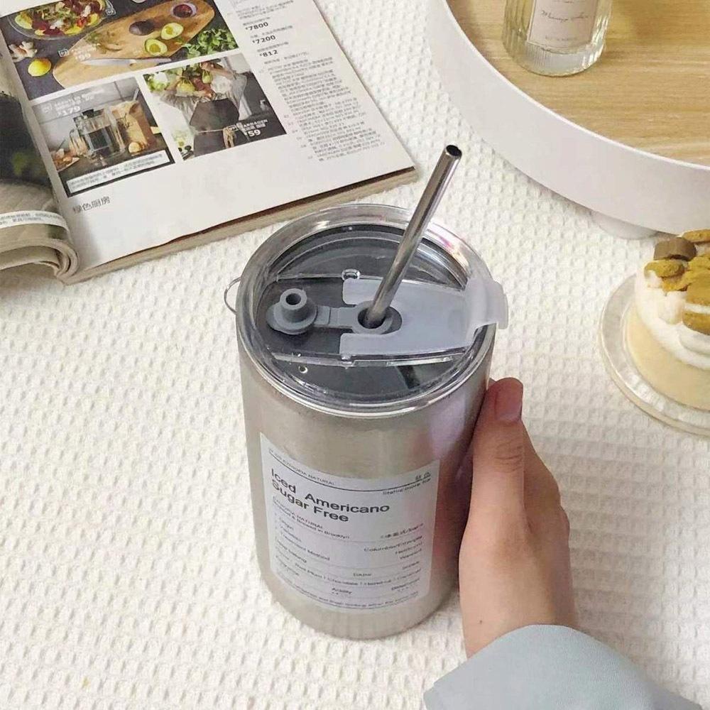 AHUA 阿華有事嗎 冰美式不鏽鋼隨行吸管保溫杯 F0032 生活百貨 隨行杯-細節圖6