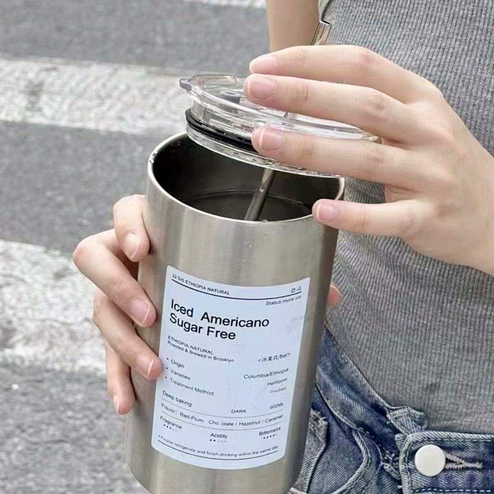 AHUA 阿華有事嗎 冰美式不鏽鋼隨行吸管保溫杯 F0032 生活百貨 隨行杯-細節圖9