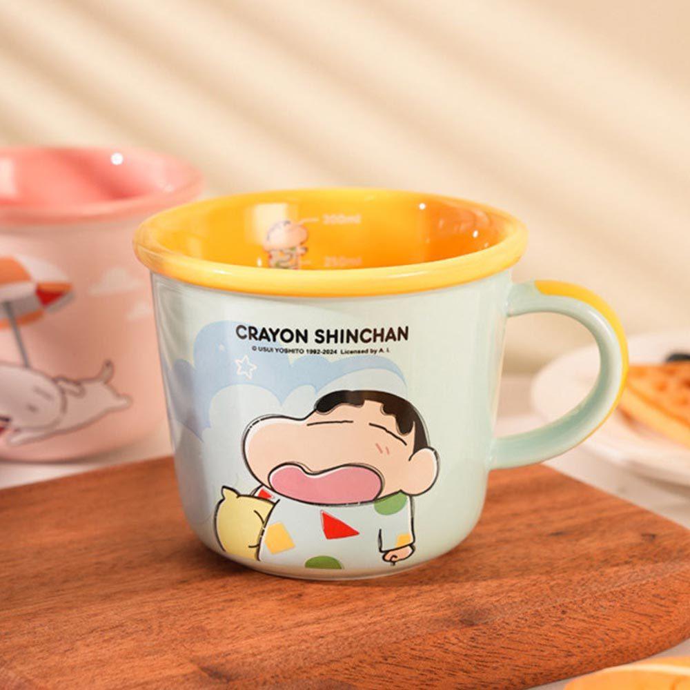AHUA 阿華有事嗎 蠟筆小新與小白日常陶瓷馬克杯 F0044 生活百貨 馬克杯-細節圖8
