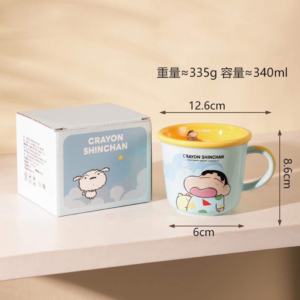 AHUA 阿華有事嗎 蠟筆小新與小白日常陶瓷馬克杯 F0044 生活百貨 馬克杯-細節圖9