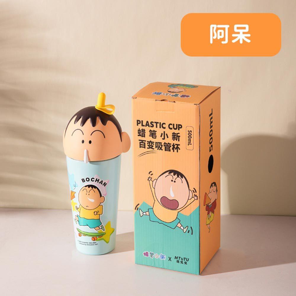AHUA 阿華有事嗎 蠟筆小新立體大頭杯蓋吸管不鏽鋼保溫杯 F0052 生活百貨 吸管水杯 保溫杯-細節圖9