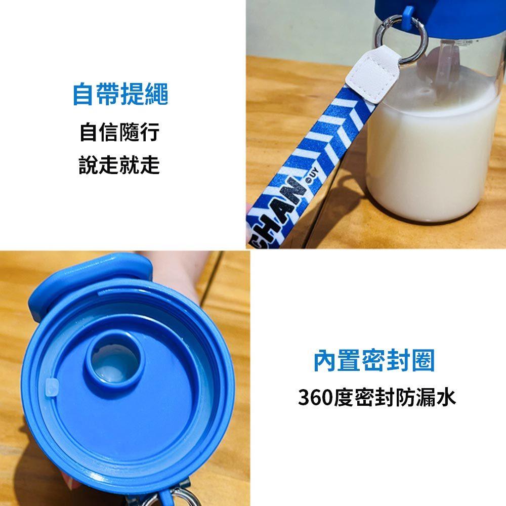 AHUA 阿華有事嗎 蠟筆小新立體大頭裝扮吸管玻璃水壺 F0040 生活百貨 水壺-細節圖6