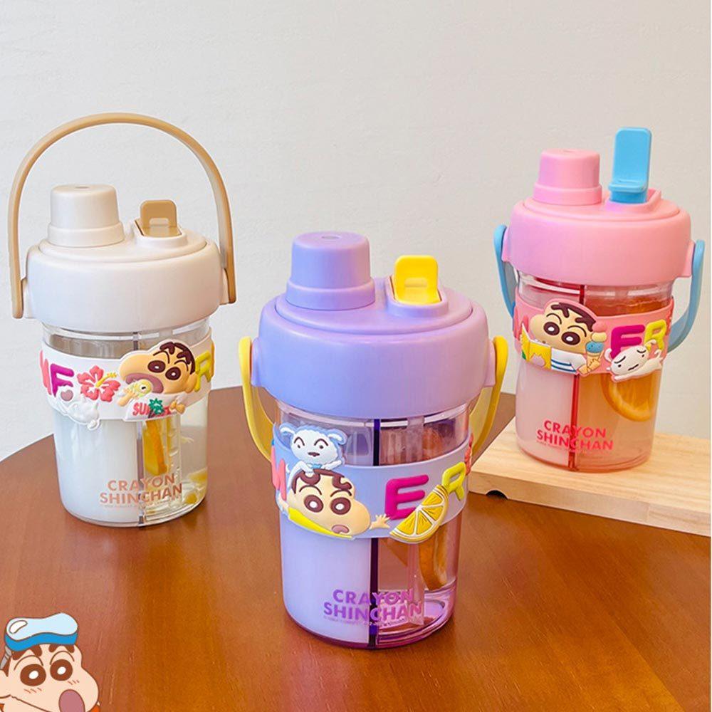 AHUA 阿華有事嗎 蠟筆小新大容量吸管水果桶雙飲水壺 F0042 生活百貨 水壺-細節圖3