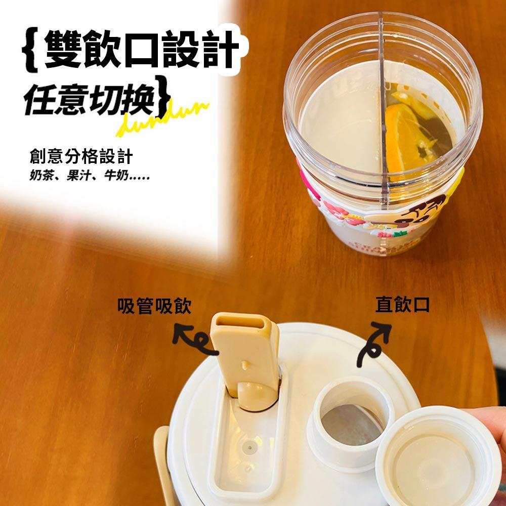 AHUA 阿華有事嗎 蠟筆小新大容量吸管水果桶雙飲水壺 F0042 生活百貨 水壺-細節圖6