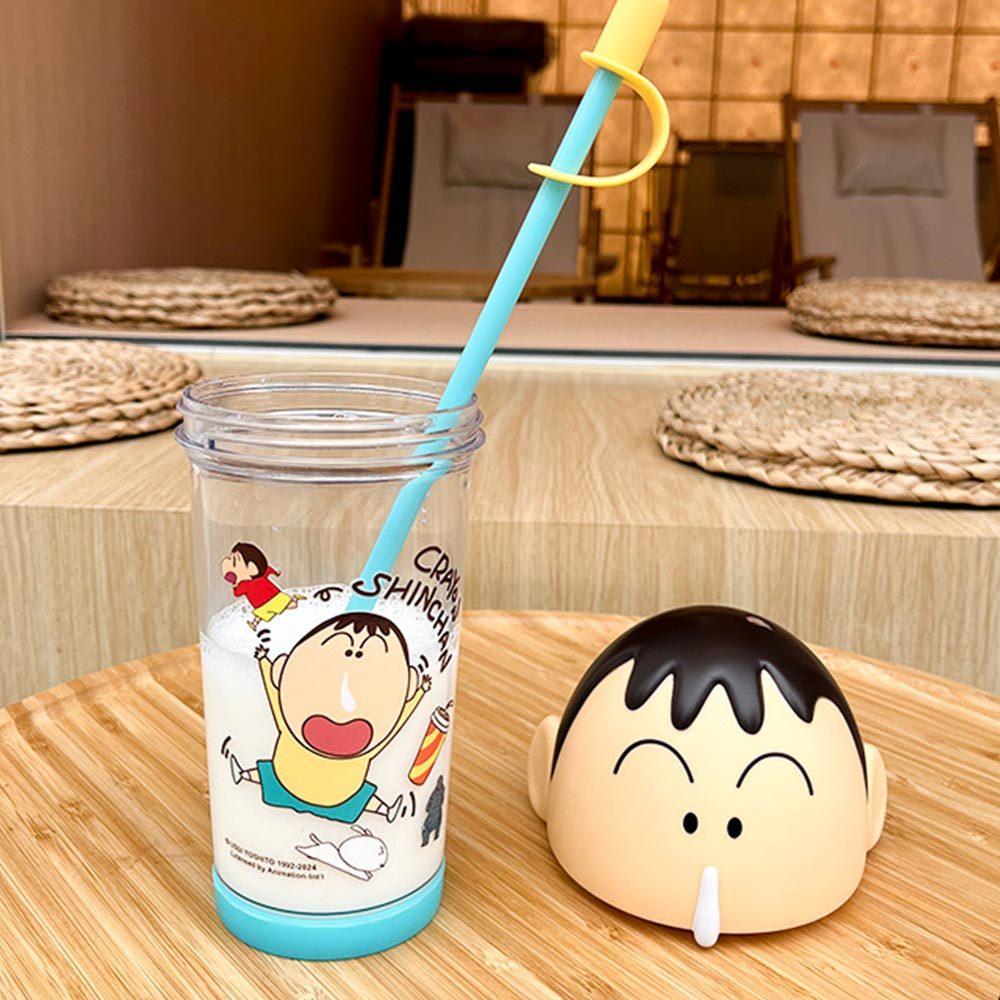 AHUA 阿華有事嗎 蠟筆小新立體大頭杯蓋吸管水杯 F0051 生活百貨 吸管水杯-細節圖6