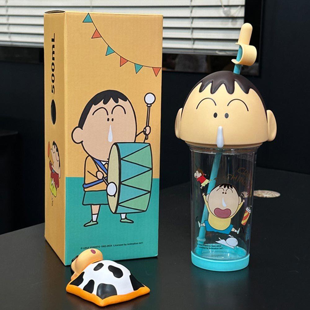 AHUA 阿華有事嗎 蠟筆小新立體大頭杯蓋吸管水杯 F0051 生活百貨 吸管水杯-細節圖7
