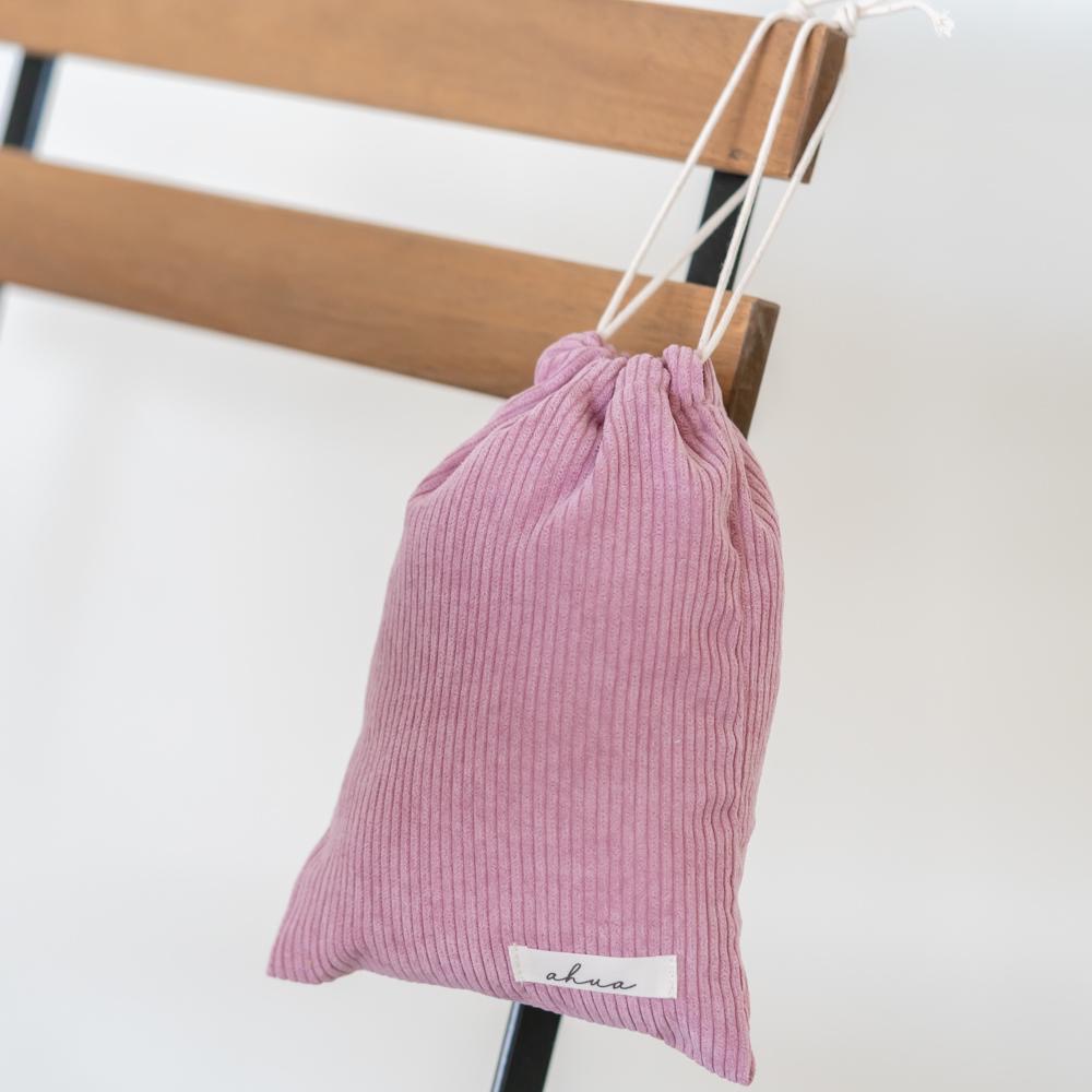 AHUA阿華有事嗎 韓系包包  純色燈芯絨束口袋(大)B0059  韓妞必備小物 百搭配件 包包 袋子 手袋-細節圖8