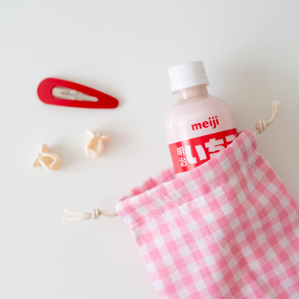 AHUA阿華有事嗎 韓系包包  撞色格子束口袋(大) B0054  韓妞必備小物 百搭配件 包包 袋子 手袋 束口小包-細節圖3